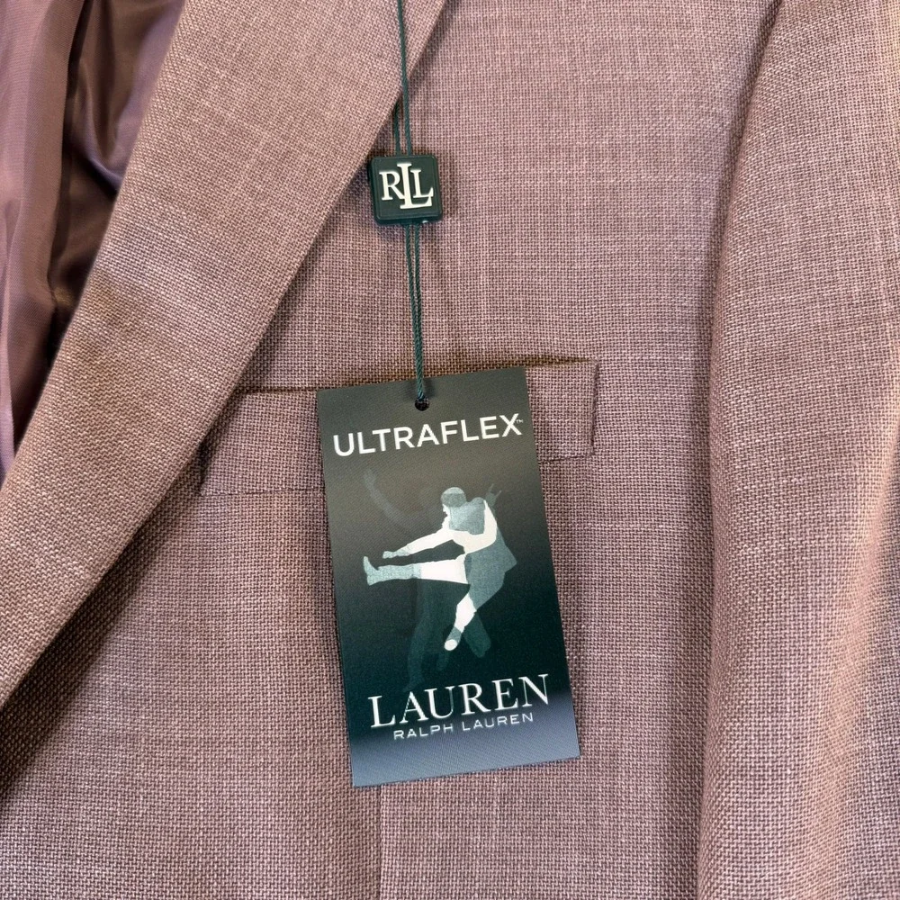 Lauren Ralph Lauren Mens Ultraflex Lexington Sport Coat Rose Pink 43R NWT